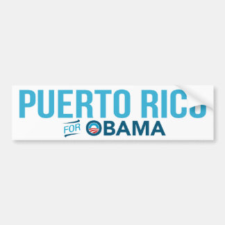 Puerto Rico For Barack Obama Biden Bumper Sticker