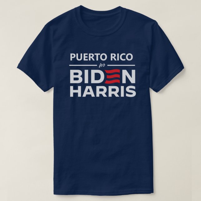 Puerto Rico for Biden Harris T-Shirt (Design Front)