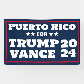 Puerto Rico for Trump Vance 2024 Banner