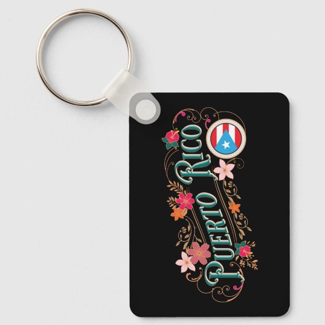 Puerto Rico Garden of the Caribbean Keychain (Front)