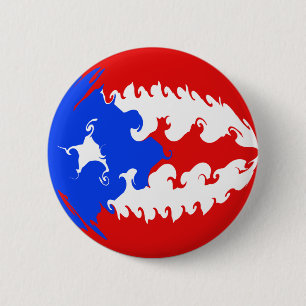 Puerto Rico Gnarly Flag Button