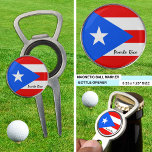 Puerto Rico Golf Bottle opener, Puerto Rican Flag Divot Tool<br><div class="desc">Golf Divot Tool / Bottle Opener: Featuring Puerto Rican Flag & Puerto Rico golfing enthusiast (with removable golf ball marker) - love my country,  travel,  golfing holiday,  national patriots / sports fans</div>