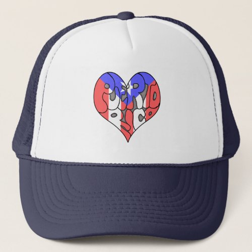 Puerto Rico Graffiti Heart Trucker Hat