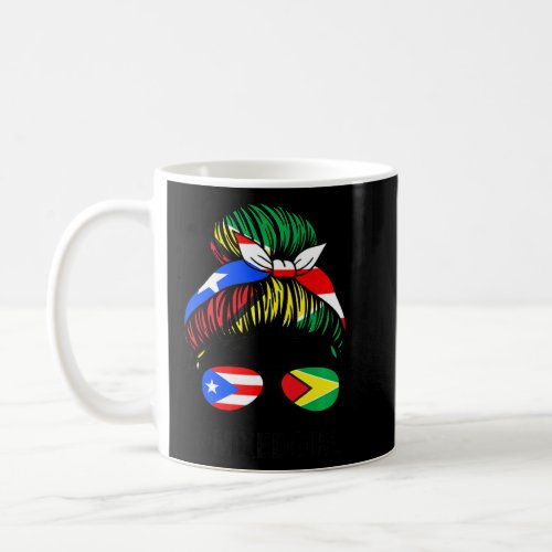 Puerto Rico Guyana Flag Puerto Rican Guyanese Mess Coffee Mug