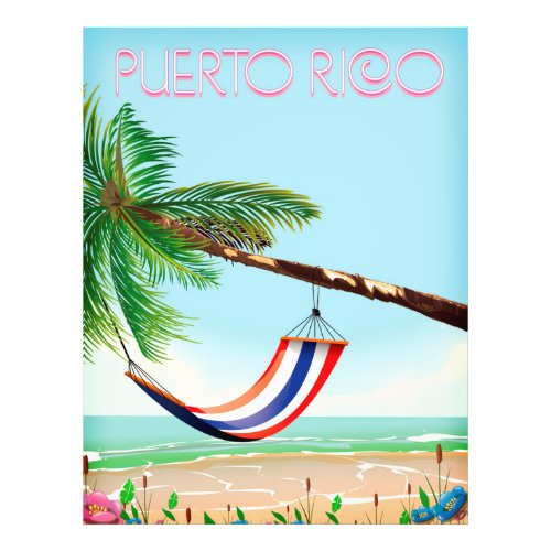 Puerto Rico Hammock travel poster