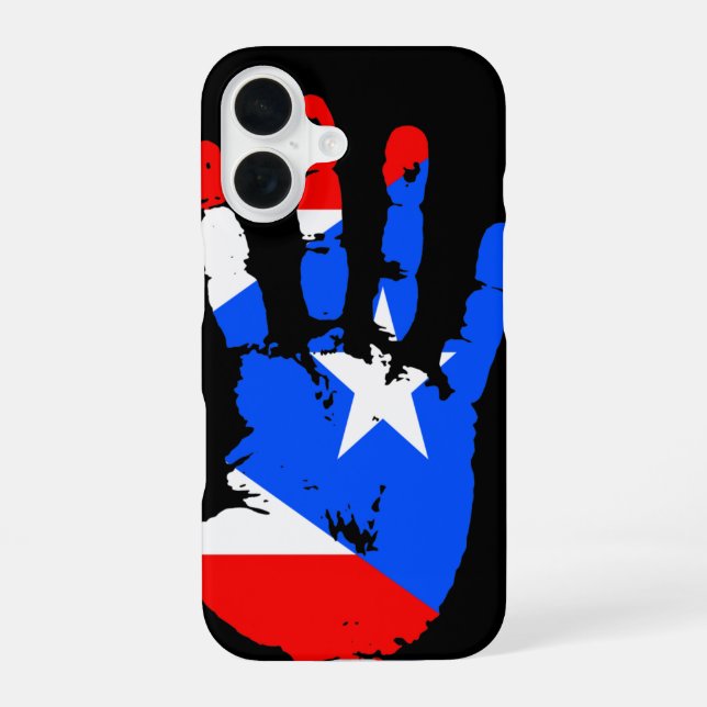Puerto Rico Handprint Iphone Case (Back)