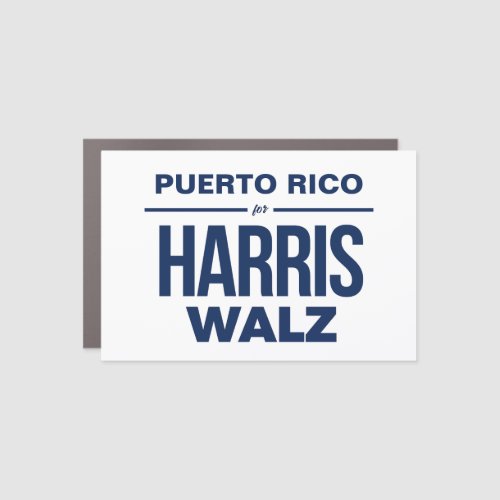 Puerto Rico Harris Walz Car Magnet