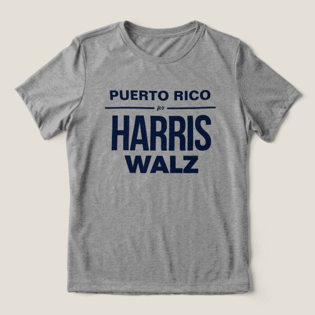 Puerto Rico Harris Walz Tri-Blend Shirt (Design Front)
