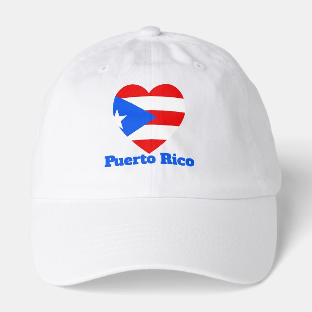 Puerto Rico Heart Flag Hat (Front)