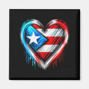 Puerto Rico Heart Puerto Rican Flag  Magnet
