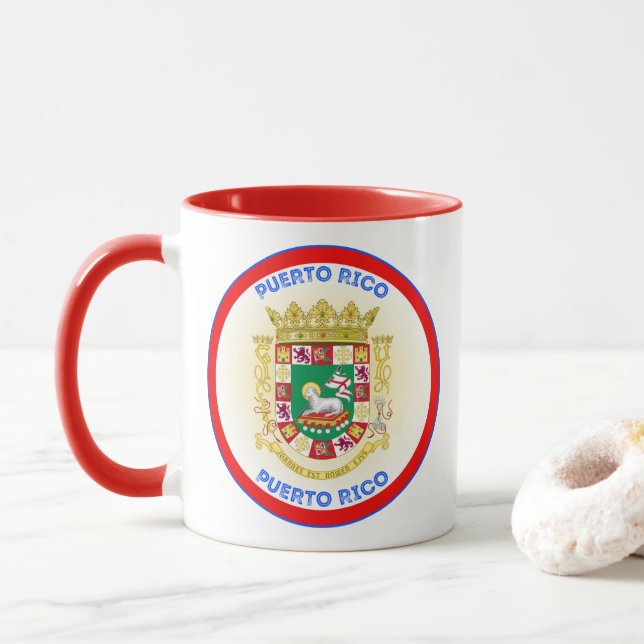 Puerto Rico Heritage Emblem Mug (With Donut)
