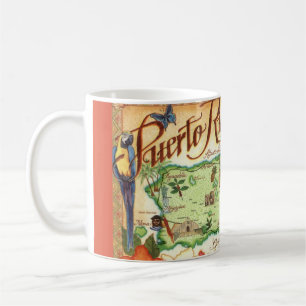Puerto Rico Illustrated Map Mug