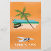 Puerto Rico illustrated map travel poster. (Back)