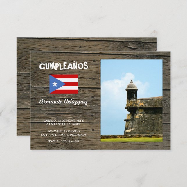 Puerto Rico Invitation (Front/Back)