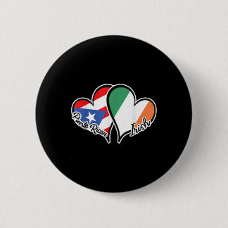 Puerto Rico Ireland Flag Half Puerto Rican Half Ir Button