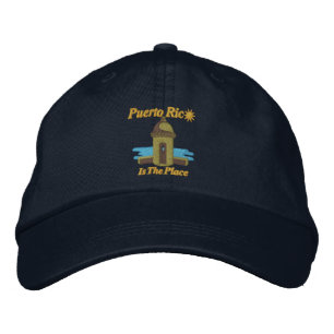 Puerto Rico Is The Place Embroidered Hat