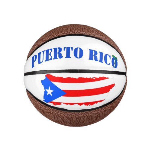 Puerto Rico Island Basket Ball Mini Basketball