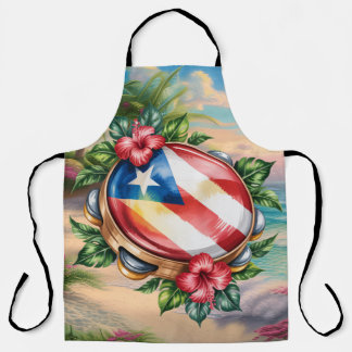 Puerto Rico Island Beach Music Apron