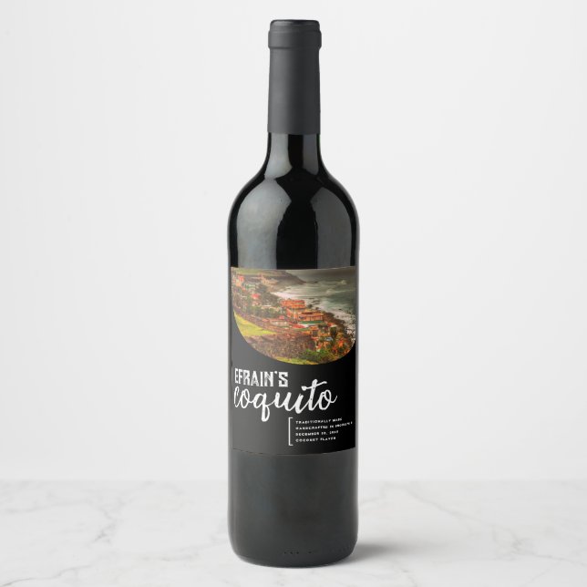 Puerto Rico Island Coquito Bottle Label (Front)
