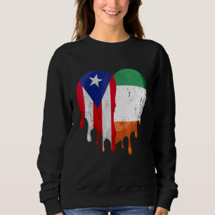 Puerto Rico Italy Flag Heart Citizen Grown Patriot Sweatshirt
