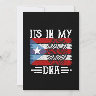 PUERTO RICO ITS IN MY DNA FLAG INVITATION