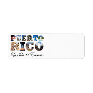 Puerto Rico La Isla Del Encanto Collage / Montage Label