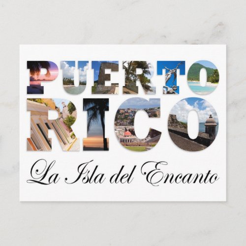 Puerto Rico La Isla Del Encanto Collage Postcard