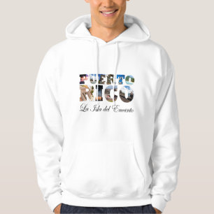 Puerto Rico La Isla Del Encanto Montage Hoodie