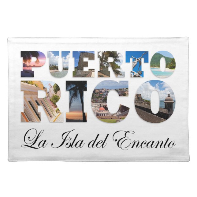Puerto Rico La Isla Del Encanto Placemat (Front)