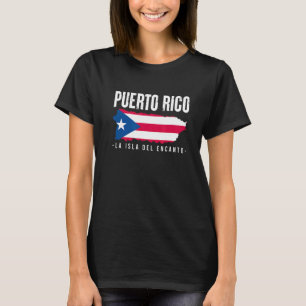 Puerto Rico La Isla Del Encanto Puerto Rican Flag T-Shirt