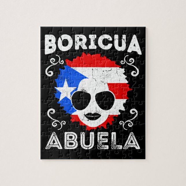 Puerto Rico Ladies Abuela Grandma Flag Mothers Day Jigsaw Puzzle (Vertical)