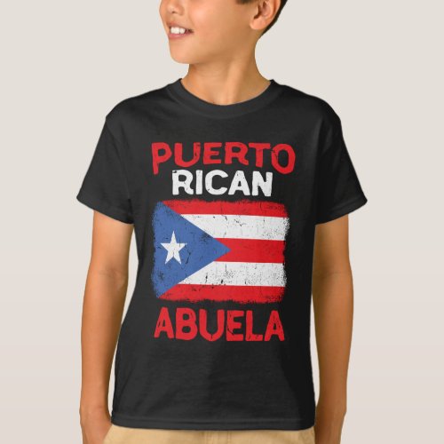 Puerto Rico Ladies Abuela Grandma Flag Mothers Day T_Shirt
