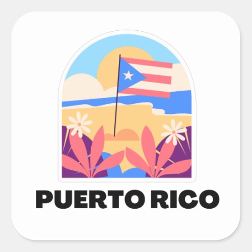 Puerto Rico Landscape Sticker 