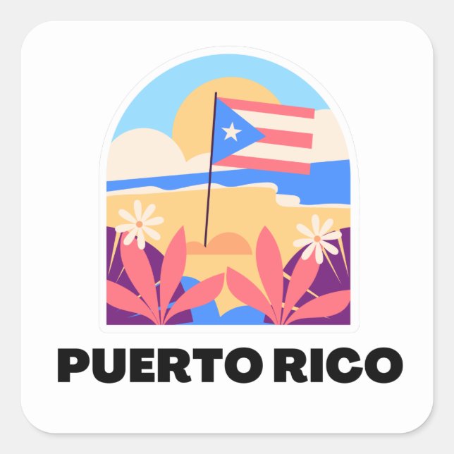 Puerto Rico Landscape Sticker  (Front)