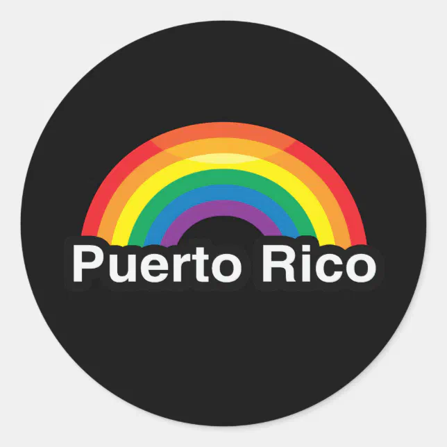 Puerto Rico Lgbt Pride Rainbow Classic Round Sticker Zazzle