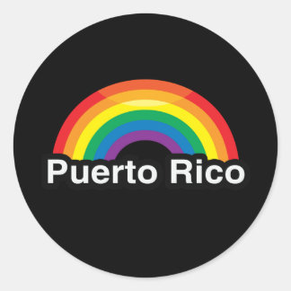 PUERTO RICO LGBT PRIDE RAINBOW CLASSIC ROUND STICKER