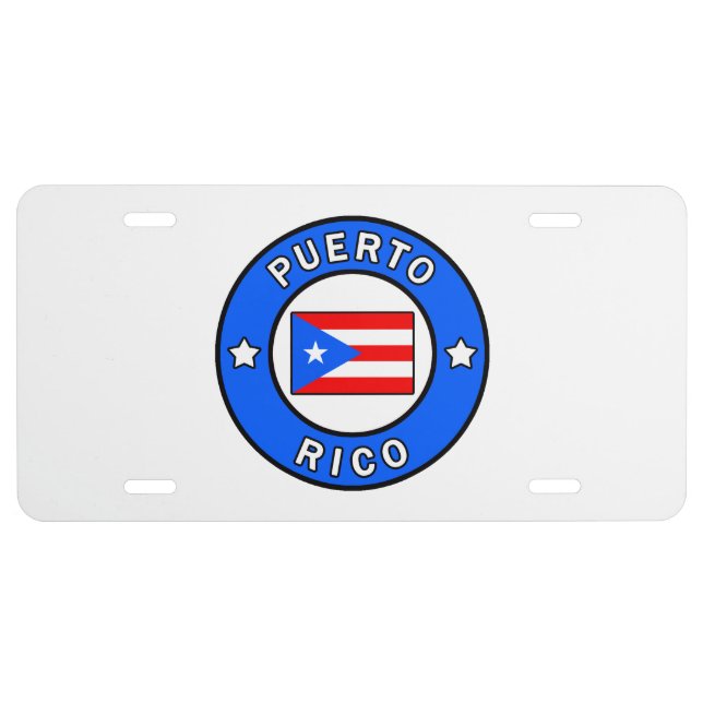Puerto Rico License Plate (Front)