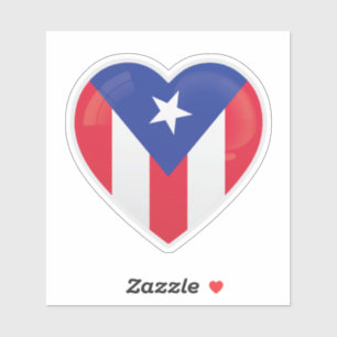 Puerto Rico Love Flag Sticker