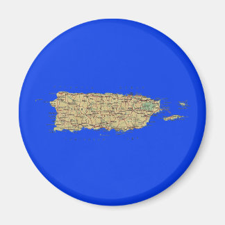 Puerto Rico Map Magnet