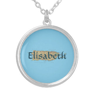 Puerto Rico Map + Name Necklace