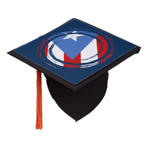 Puerto Rico Modern Flag Design Graduation Cap Topper