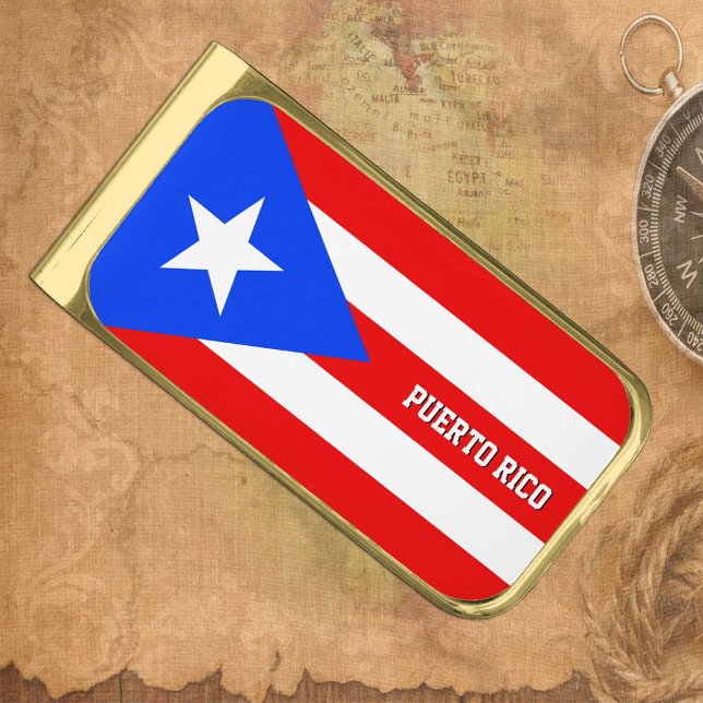 Puerto Rico money clip, patriot, Puerto Rican Flag Gold Finish Money Clip (Creator Uploaded)