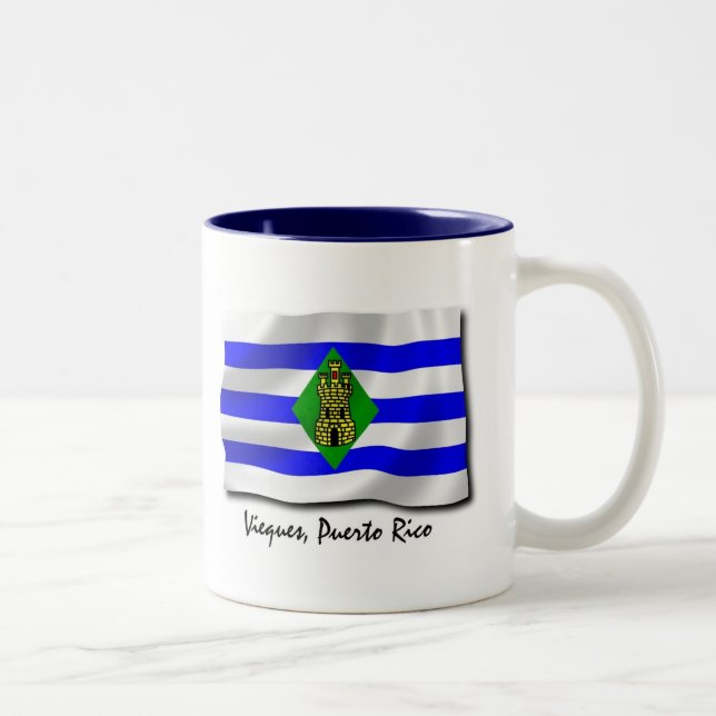 Puerto Rico Mug: Vieques Two-Tone Coffee Mug (Right)