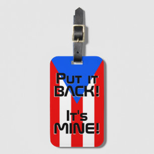 Puerto Rico National Flag Funny Patriotic Luggage Tag