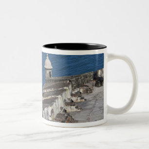 Puerto Rico, Old San Juan, section of El Morro Two-Tone Coffee Mug