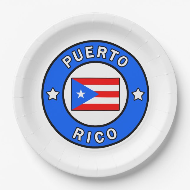 Puerto Rico Paper Plates (Front)