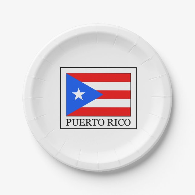 Puerto Rico Paper Plates (Front)