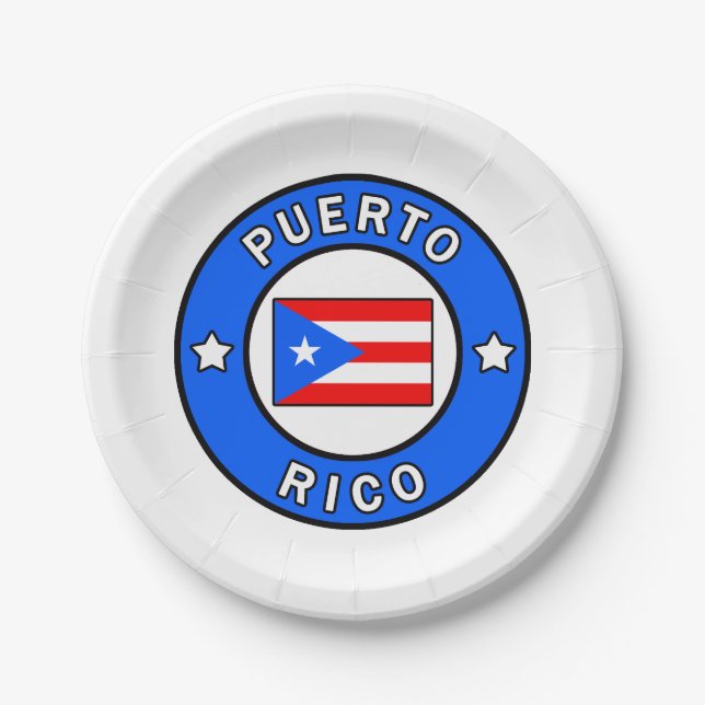 Puerto Rico Paper Plates (Front)