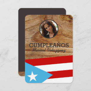 Puerto Rico Party: Flag: Personalized Photo Invitation