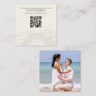 Puerto Rico Passport Wedding QR Enclosure Card